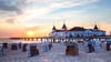 In Ahlbeck auf der Insel Usedom befindet sich die älteste Seebrücke Deutschlands.