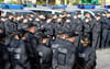 Hundertschaft der Bereitschaftspolizei sorgt für Ordnung