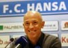 Hansa-Trainer Karsten Baumann hat derzeit gut lachen. Das 4:0 gegen Fortuna Köln hält die Rostocker Kogge auf gutem Kurs.