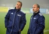 TSG-Trainer Andreas Petersen (links) und "Co" Ersan Parlatan haben ihre Wunschliste für die kommende Regionalliga-Saison abgegeben.