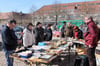 In Templin findet der Flohmarkt auf dem Marktplatz statt.