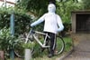 Ein Radfahrer auf dem Berlin-Usedom-Kurs.