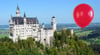 Luftballon fliegt von Teterow bis Schloss Neuschwanstein