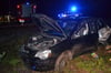 Zwei Autos verunglückten bei einem Verkehrsunfall bei  Torgelow-Viereck. Eine Fahrerin kollidierte mit einem Baum nachdem sie einem entgegenkommenden Auto auswich.
