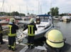 Auf dem Claassee in Rechlin brannte am Dienstag ein Sportboot.