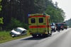 Eine Person wurde bei diesem Unfall zwischen Milmersdorf und Ahrensdorf leicht verletzt.