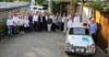 Die Teilnehmer der diesjährigen Rallye-Tafel am Vereinssitz in Eggesin.