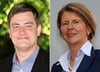Sebastian Constien (SPD) und Katy Hoffmeister (CDU). Constien setzte sich knapp bei der Stichwahl zum Landratsamt durch.
