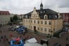 Blick auf den Demminer Marktplatz mit dem Rathaus