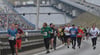 Über 4000 Läufer und Walker starteten beim Brückenlauf über die im Jahr 2007 eingeweihte neue Rügenbrücke in Stralsund und Altefähr. 