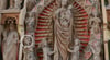 Eingekreist ist die Sibyllenfigur zu erkennen, die den Rosenower Altar so einzigartig macht.