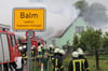 Ein Blitz setzte in Balm auf Usedom ein Einfamilienhaus in Brand.