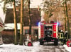 Zu einem Schornsteinbrand rückten am Montagnachmittag Feuerwehrleute in Lychen aus.
