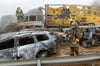 Bei einer Massenkarambolage im Sandsturm auf der A19 im Jahr 2011 kamen acht Menschen ums Leben (Archivbild).