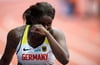 Die 22-jährige Sportlerin aus Neubrandenburg siegte in London mit 62,92 Metern.