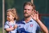 Der zweimalige Olympiasieger Moritz Fürste und seine elf Monate alte Tochter Lotta: Für seine Familie beendet er seine Karriere.