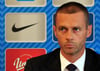 Der neue UEFA-Präsident Ceferin bei einer Pressekonferenz 2015.