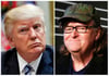 US-Präsident Donald Trump (links) und US-Regisseur Michael Moore