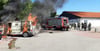 Ein Transporter stand am Montagvormittag in Torgelow in Flammen.