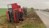 Am Mittwoch ist ein Lastwagen auf der A20 bei Neubrandenburg verunglückt.