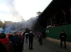Dicke Rauchwolken breiteten sich im Ueckermünder Waldstadion aus.