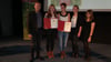Betreuer Jürgen Theil und die Schülerinnen Anika Meister, Marie Grandke, Luisa Andres und Bertrix Bretsch (von links nach rechts) waren stolz.
