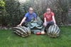 Bis zum letzten Tag haben Jörg und Marvin Reimer gewartet, um ihre Gemüsemonster für den Riesengemüse-Wettbewerb in Klaistow zu ernten.