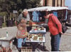 Bei schönem Wetter ist Pilzberater Armin Busse mit einer kleinen Ausstellung immer donnerstags auf dem Markt in Löcknitz zu finden.