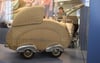 Ein DDR-Kinderwagen des Zeitzer Herstellers „Zekiwa” (Zeitzer Kinderwagen) aus dem Jahr 1958 wird im Deutschen Kinderwagenmuseum ausgestellt