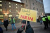 Protest vor Landtag gegen Flüchtlingsunterkunft in Upahl