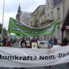 Anti–Atomkraft–Veranstaltung auf dem Neubrandenburger Markt