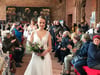 Auf der Regional- und Hochzeitsmesse in Dargun wurde in der Klosterkirche auch Brautmode auf dem Laufsteg präsentiert. Hunderte Menschen haben über den Tag verteilt die Messe besucht.