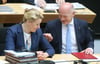Kai Wegner (CDU), Regierender Bürgermeister in Berlin, und Franziska Giffey (SPD), Wirtschaftssenatorin.