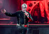 Till Lindemann, Frontsänger von Rammstein, steht während eines Deutschland-Konzerts auf der Bühne.