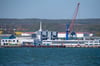 Hafen Port Mukran auf der Insel Rügen, wo ein LNG-Terminal geplant ist.