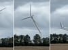 ▶ Hier kracht ein Windrad in Mecklenburg-Vorpommern in sich zusammen (Video)
