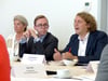 Simone Borchardt, Philipp Amthor und Erik von Malottki (von links) waren als Bundestagsabgeordnete an der Zusammenkunft beteiligt.&nbsp;