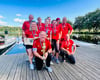 Foto (Simon Krenge): Die Drachenbootler von optimal media GmbHFoto 2 (Mathias Wolter, Betriebsleiter des Autohauses Multhaup) Freude und Stolz des Teams über den zweiten Platz, den sie gleich zweimal mal erzielten 