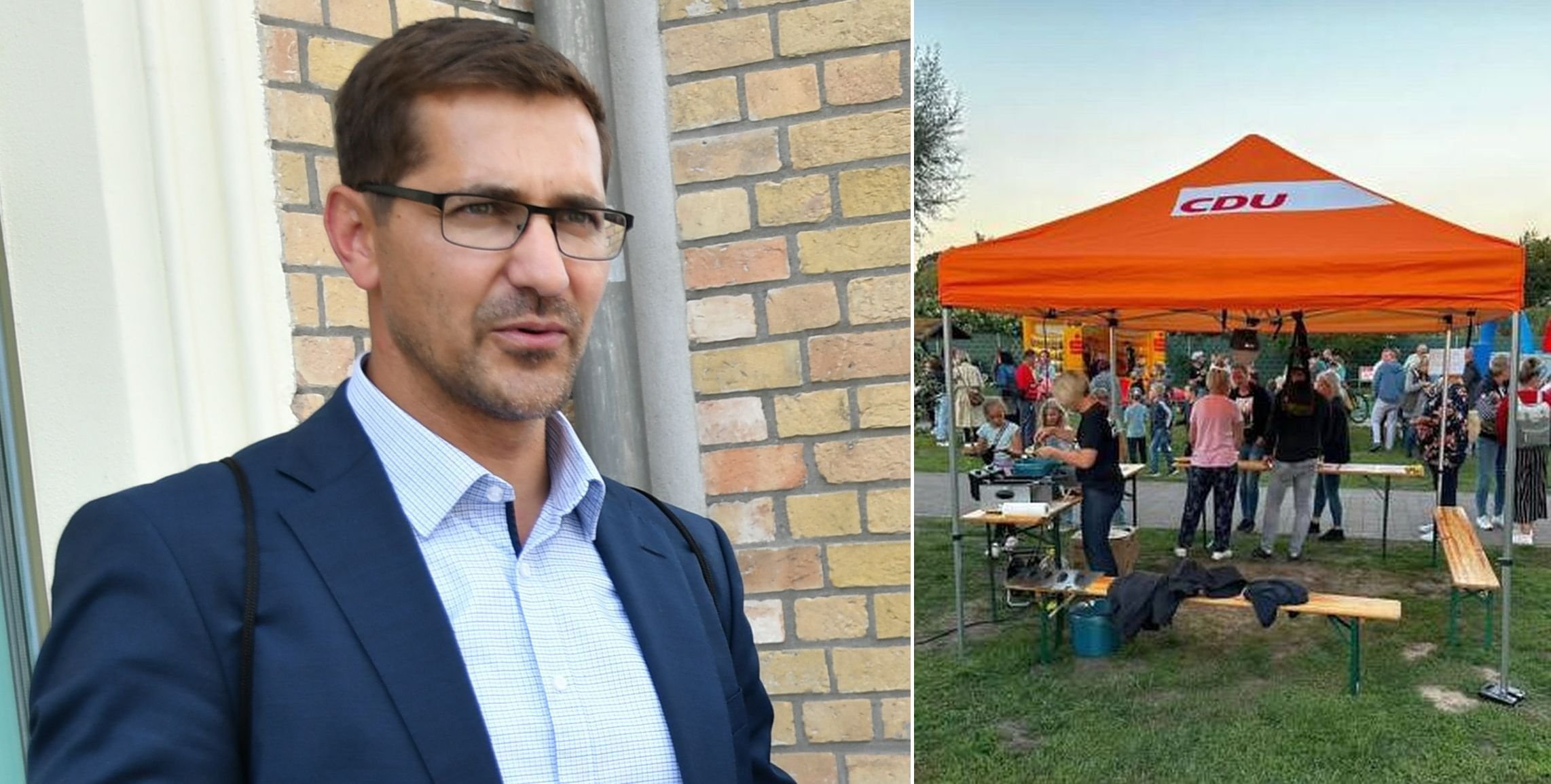 CDU-Werbung bei Vereinsfest stößt Pasewalks Bürgermeister sauer auf