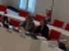 Britta Ernst (rechts) sitzt am Freitag im Corona-Untersuchungsausschuss im Landtag in Potsdam.
