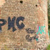 Anklamer Pulverturm mit Graffiti beschmiert
