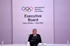 IOC-Chef Thomas Bach bei der Exekutivesitzung in Paris.