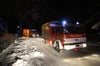 Der Konvoi der geschmückten Feuerwehrautos rollte durch die gesamte Gemeinde Görmin, hier war er gerade in Trissow. 
