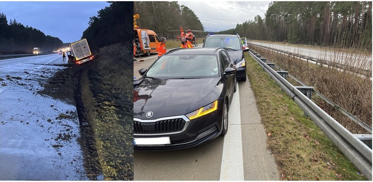 Lkw Unfall Auf A Mercedesfahrer Kracht In Stauende