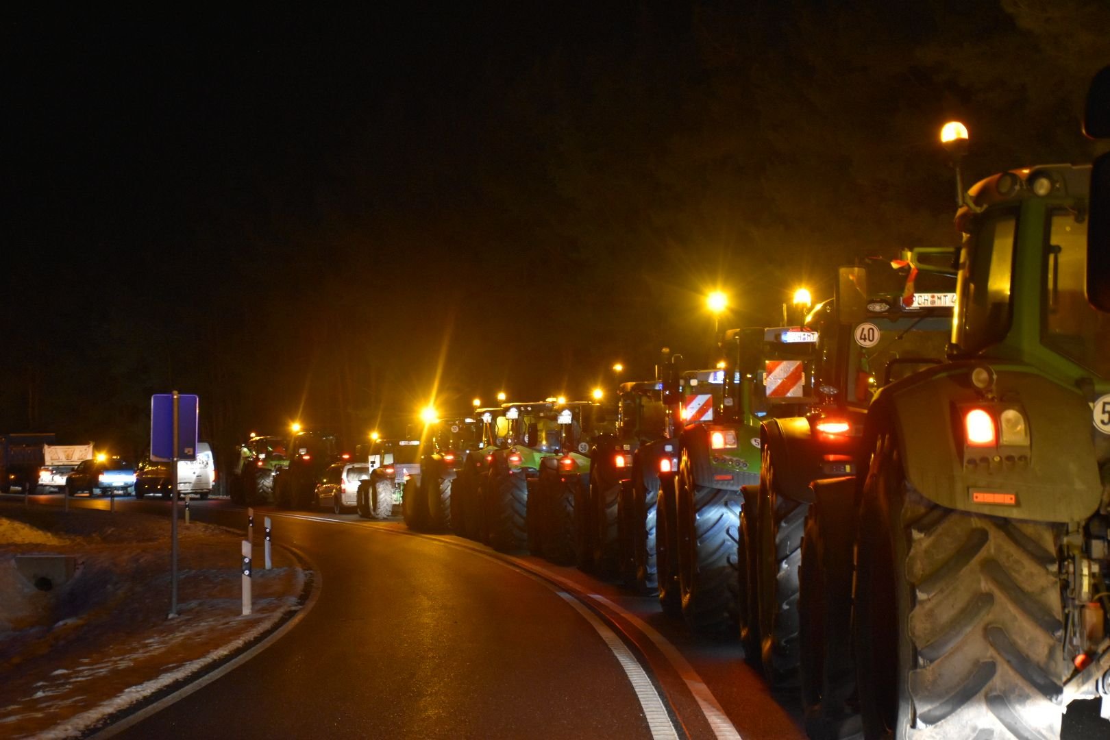 Protest Auf Den Straßen Legt Waren Kurzzeitig Lahm