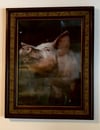 Arya ist ein aus der Massentierhaltung gerettetes Schwein, dem in der Gaststube ein Porträt gewidmet ist.
