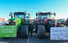 Bauern protestieren unangemeldet vor Logistikzentrum