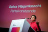 Sahra Wagenknecht, Parteivorsitzende, spricht beim Gründungsparteitag der neuen Wagenknecht-Partei.