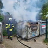 Torgelows Brandcontainer raucht erneut aus allen Löchern