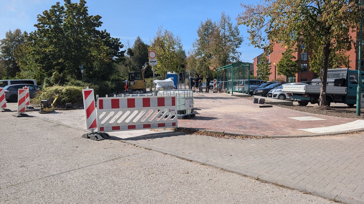 Bushaltestelle am Gymnasium wird später fertig als geplant